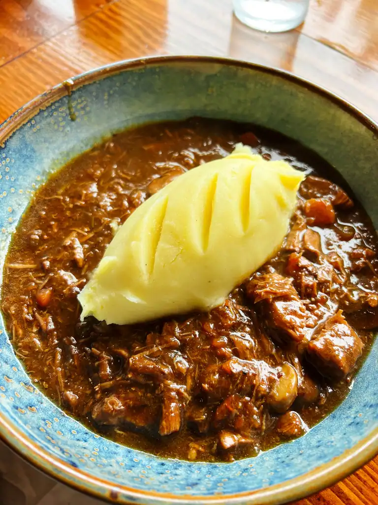 A bowl of beef stew in Portmagee on the Ring of Kerry.