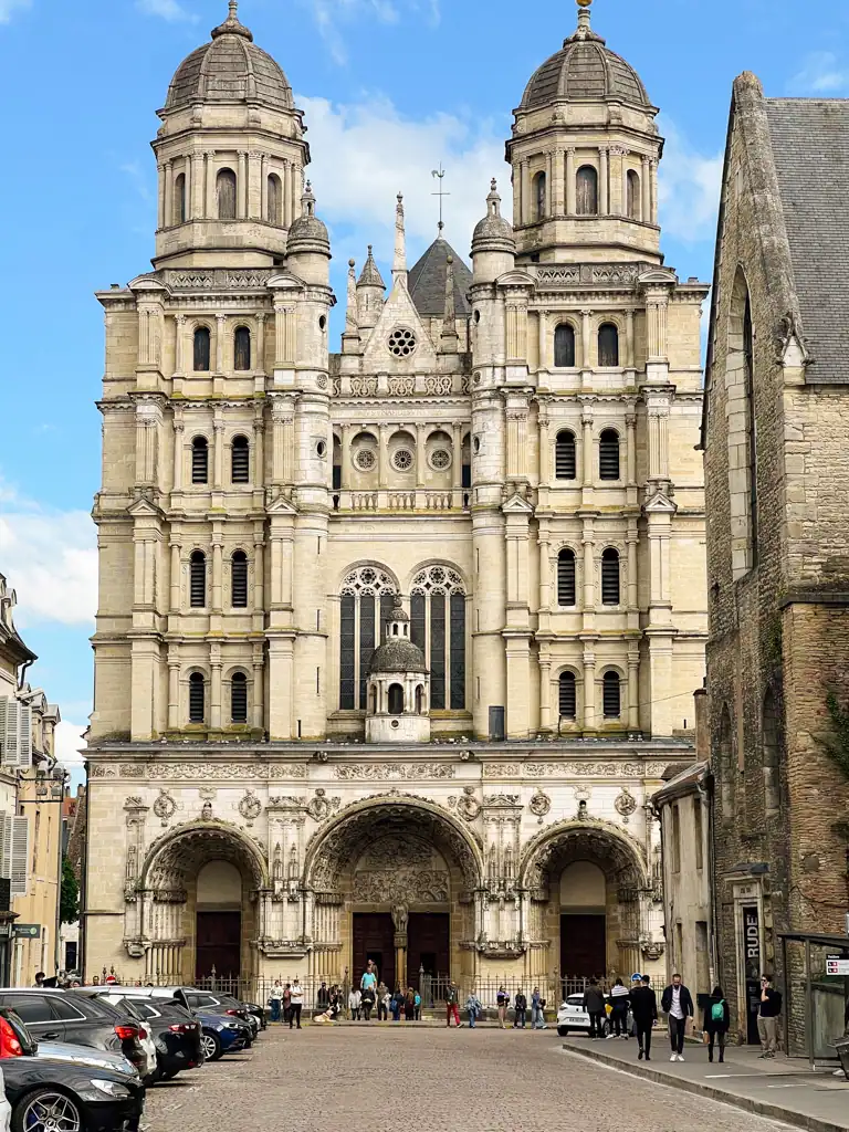 A Romanesque church in Dijon France that lies on the Dijon's owl trail. 