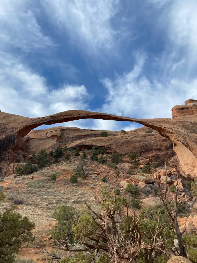 Landscape arch in arches national Park. 