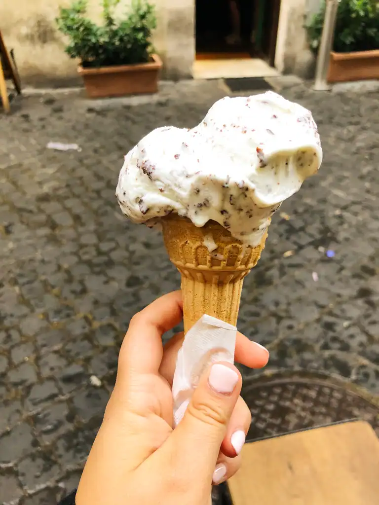 Another cone of gelato in Rome travel guide. 