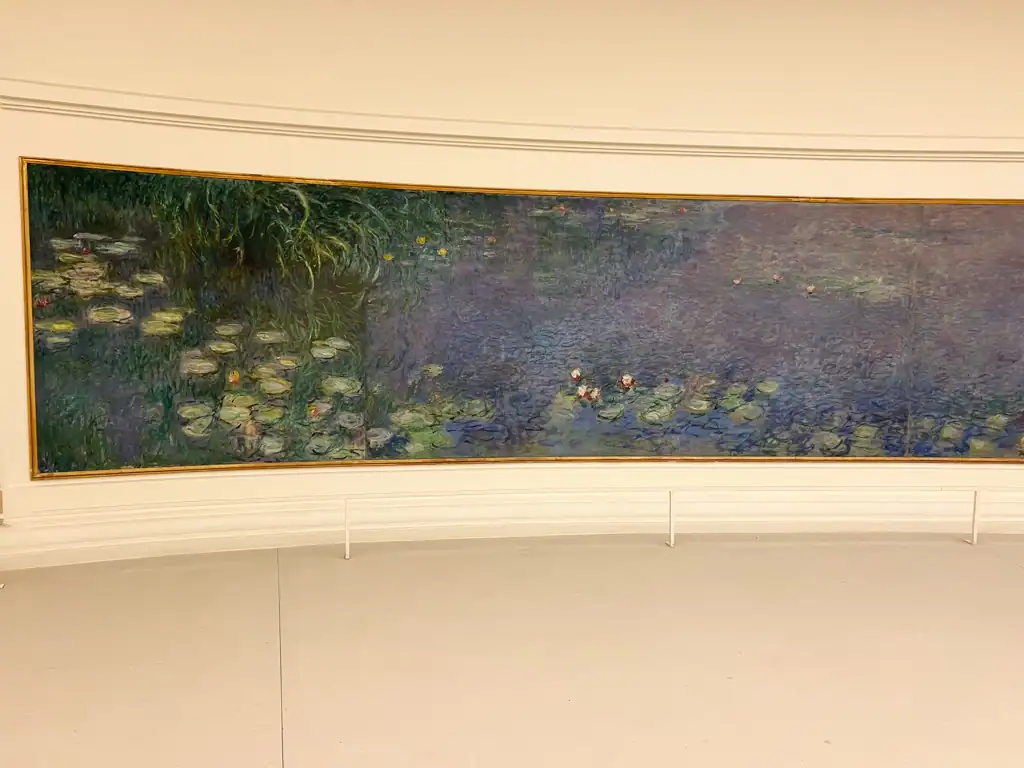 Monet's famous water lilies at the Musee de l'orangerie on a Paris spring day. 