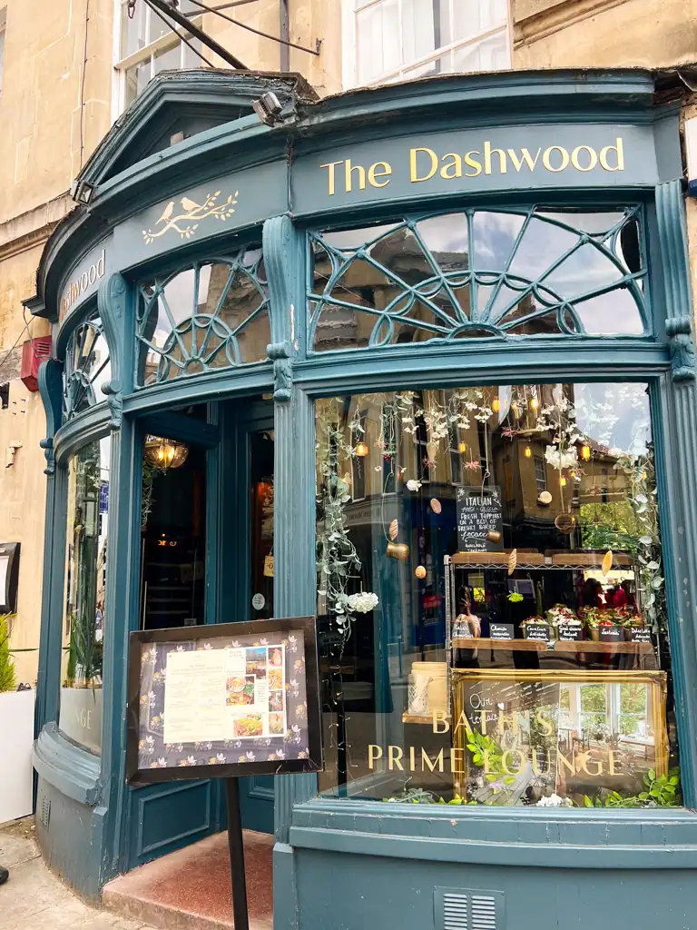 A rounded blue shop front called The Dashwood.