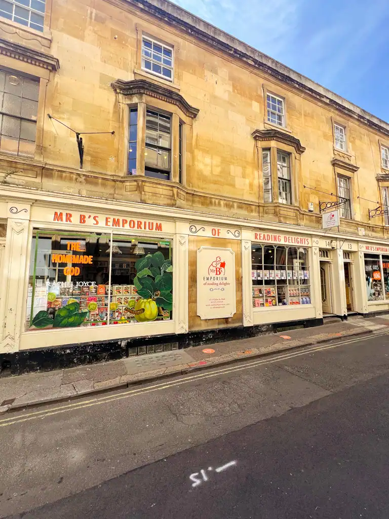 the facade of Mr. B's Emporium in Bath england.