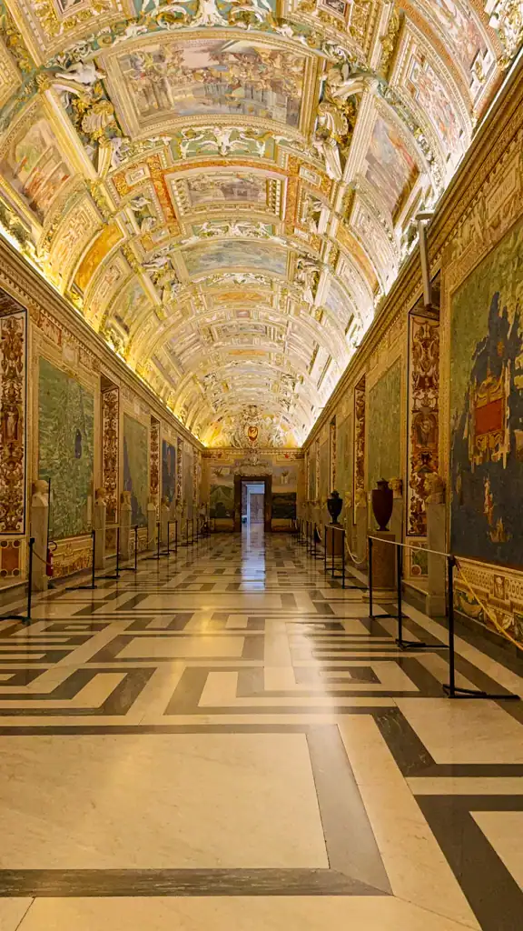 The hall of Maps in the Vatican Museum on the keymaster tour.  