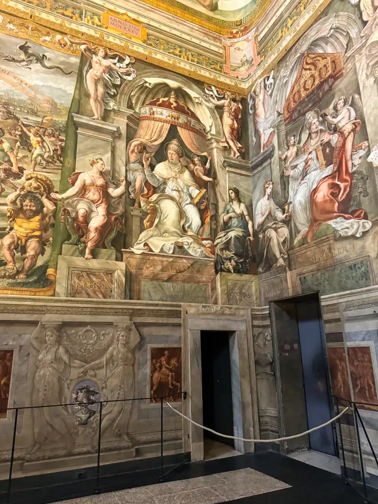 A fresco from the Raphael Rooms in the Vatican Museum on the keymaster tour. 