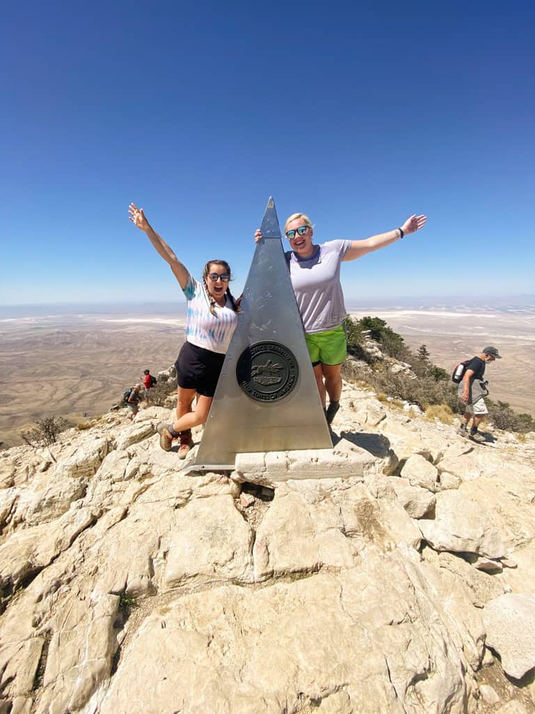 The highest point in Texas at the top of Guadalupe Mountain. 