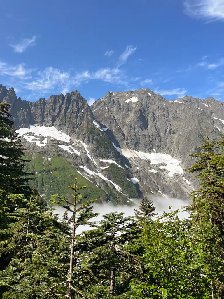 A view of the Cascade mountains.