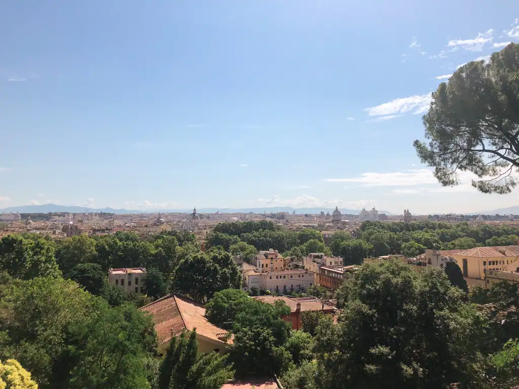 A view from Janiculum Hill in the Gianicolo neighborhood in Rome. 