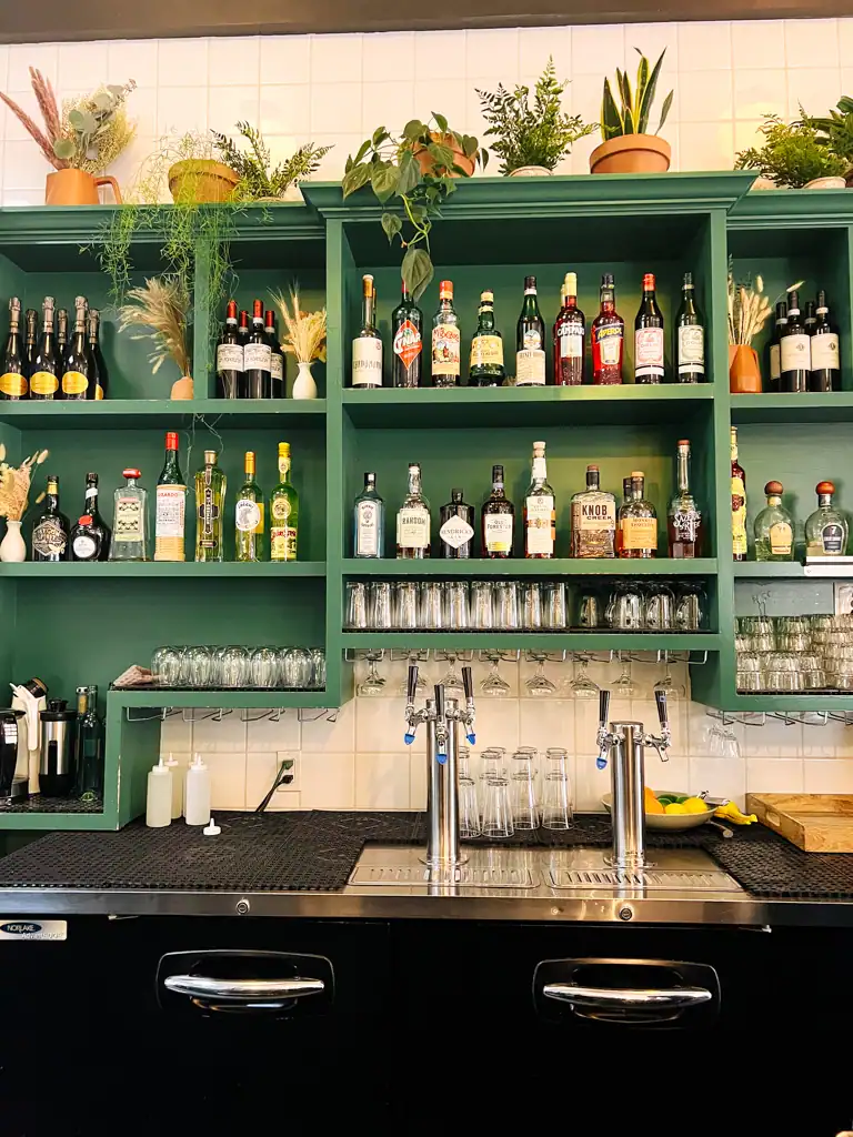 Montelupo Market which is a great restaurant in Portland. This showcases their green bar. 