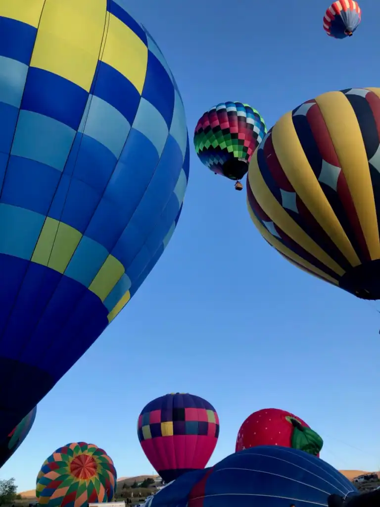 A close up of multiple hot air balloons found in the best festivals around the world. 